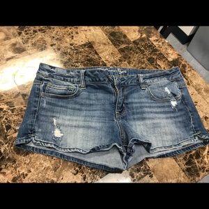AE low rise denim shorts